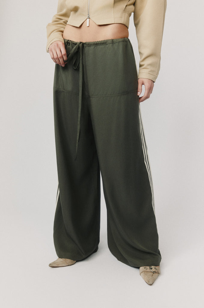 Norah Pants | Khaki Stripe