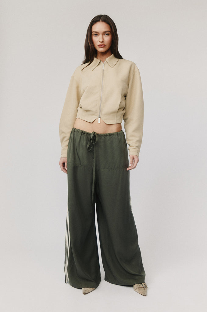 Norah Pants | Khaki Stripe