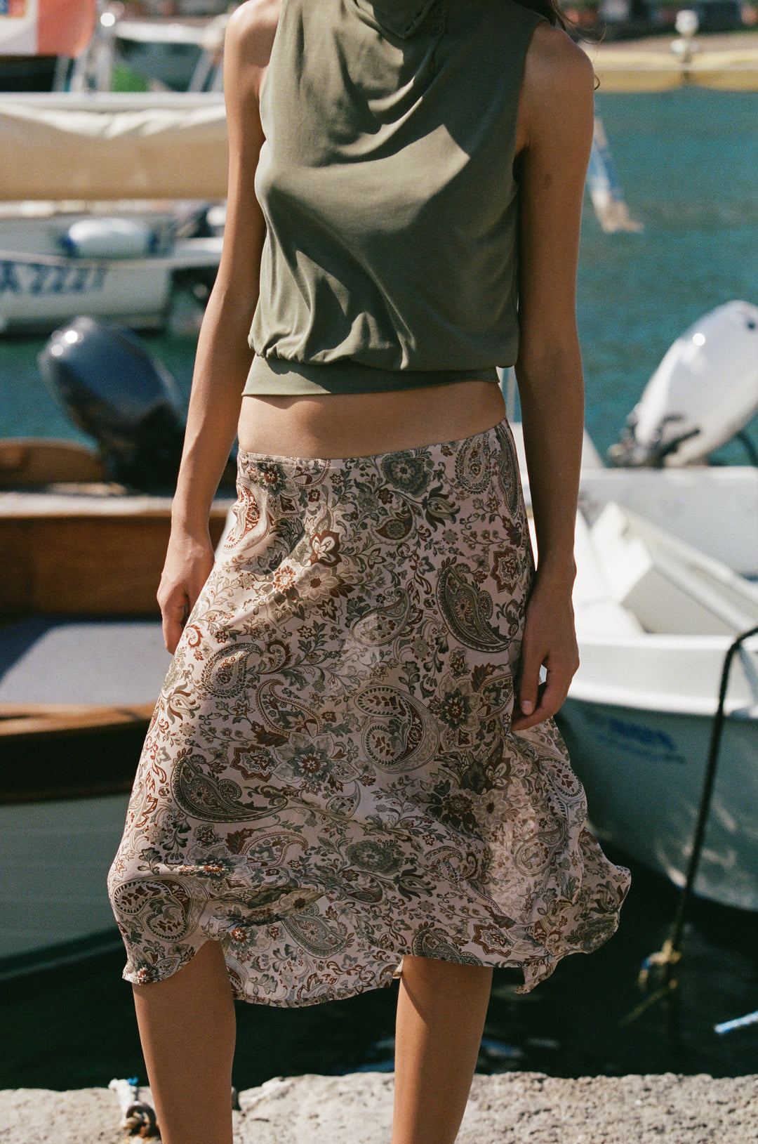 Olea Skirt | Stone Paisley alternate product view