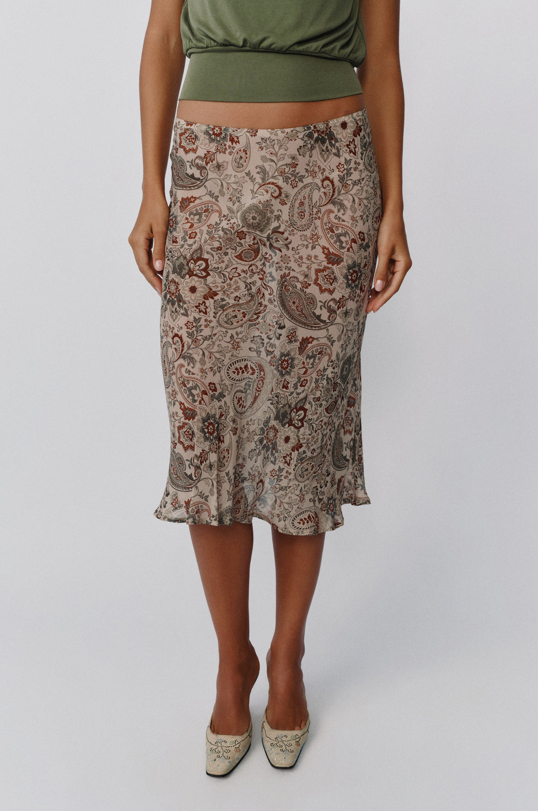 Olea Skirt | Stone Paisley alternate product view