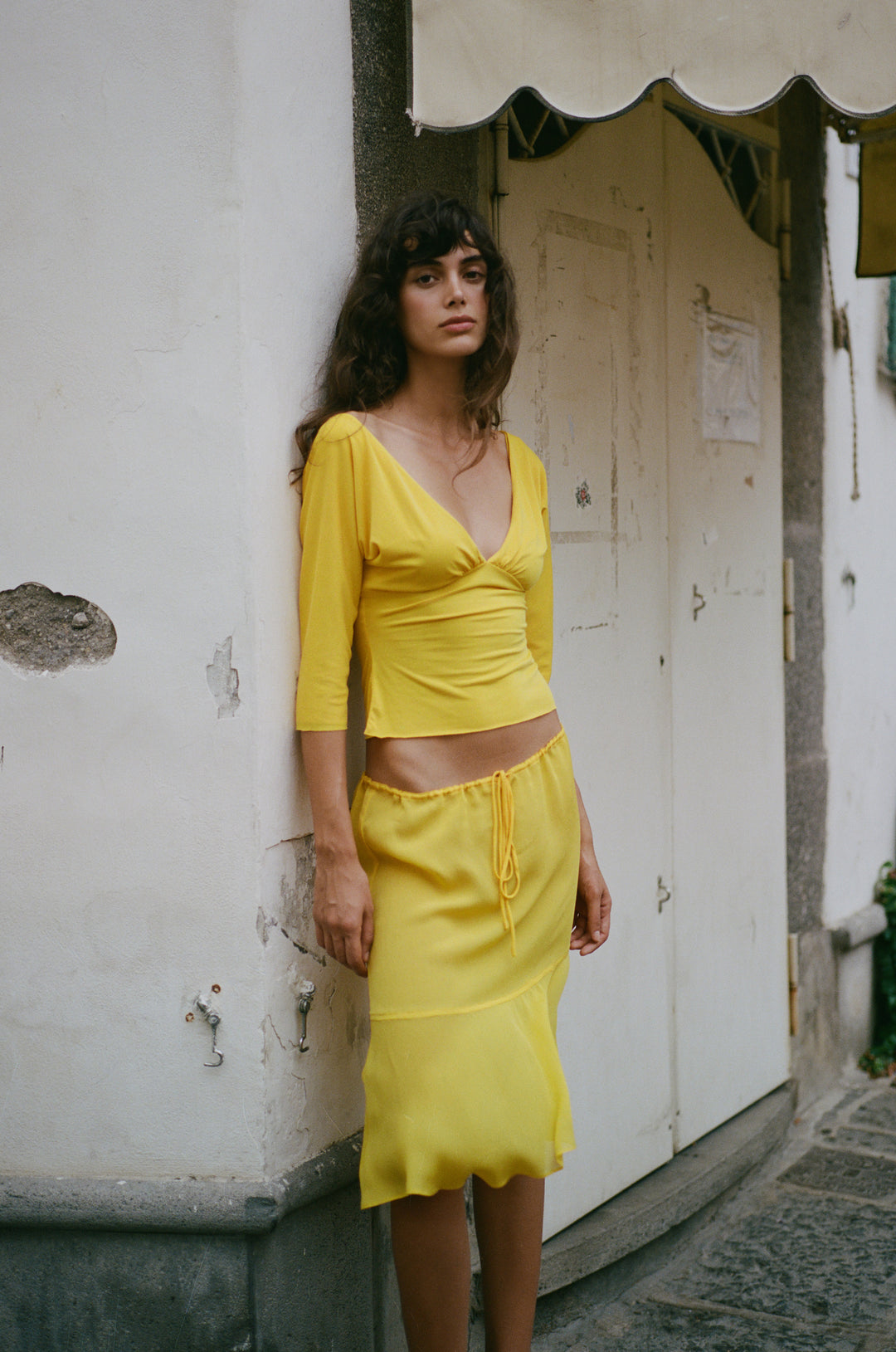 Pali Skirt | Golden Yellow front view