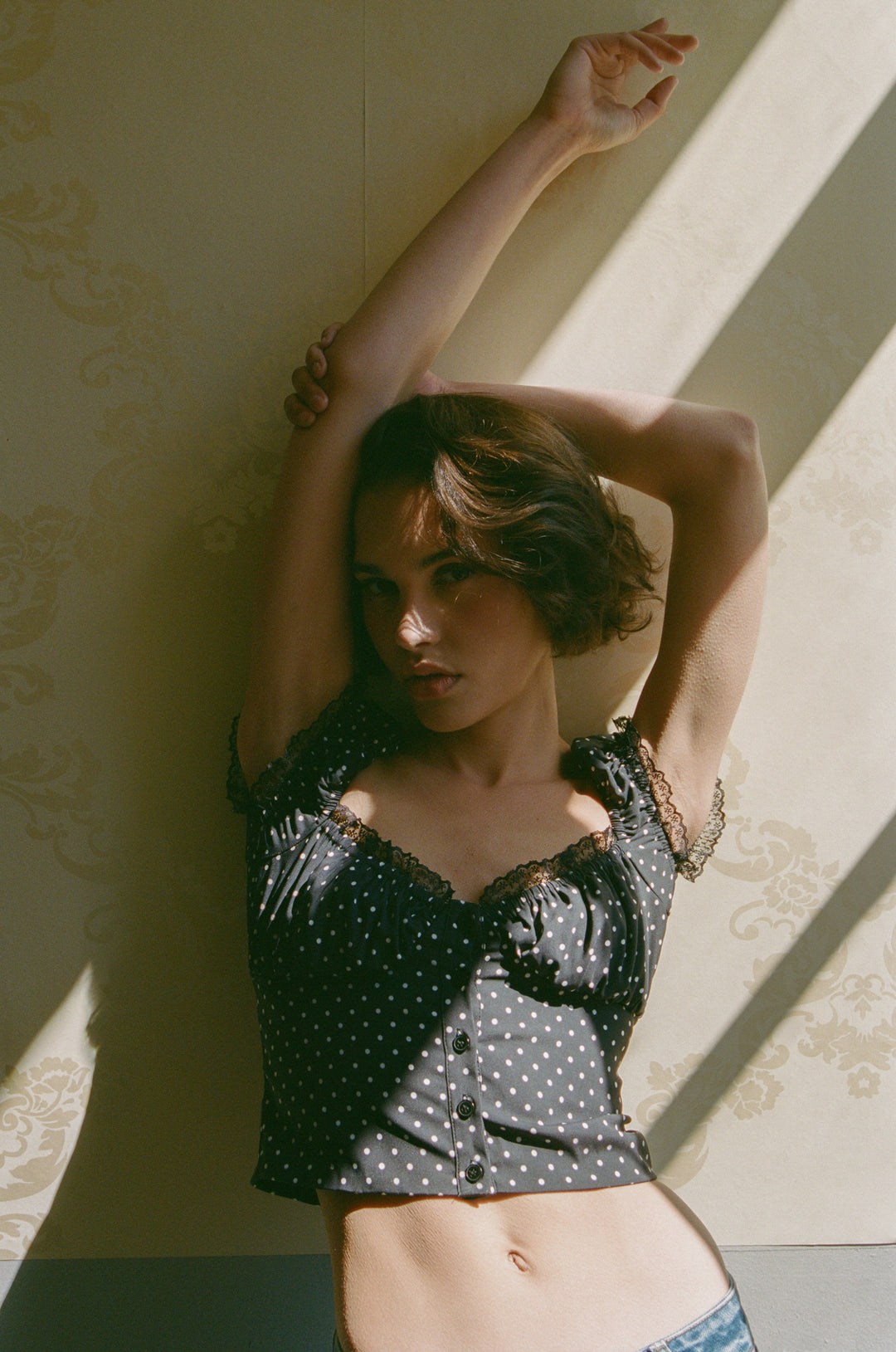 Remi Top | Black Polka Dot