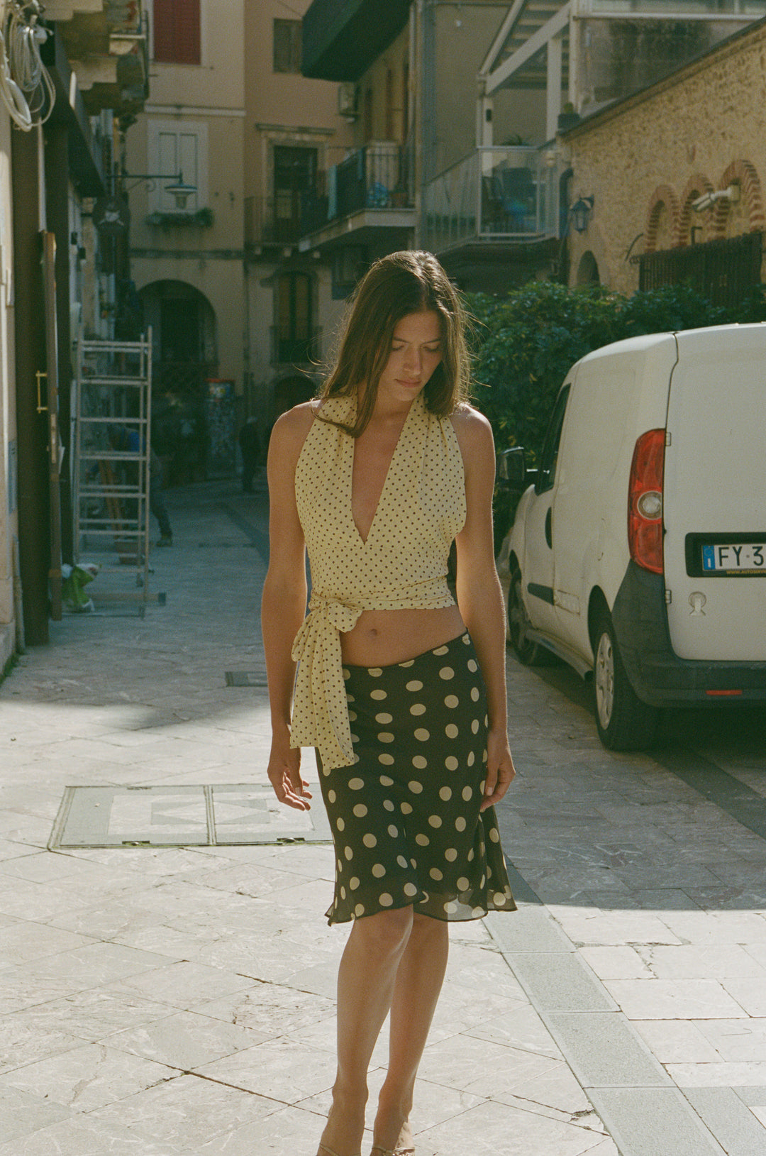 Rendezvous Top | Yellow Polka Dot