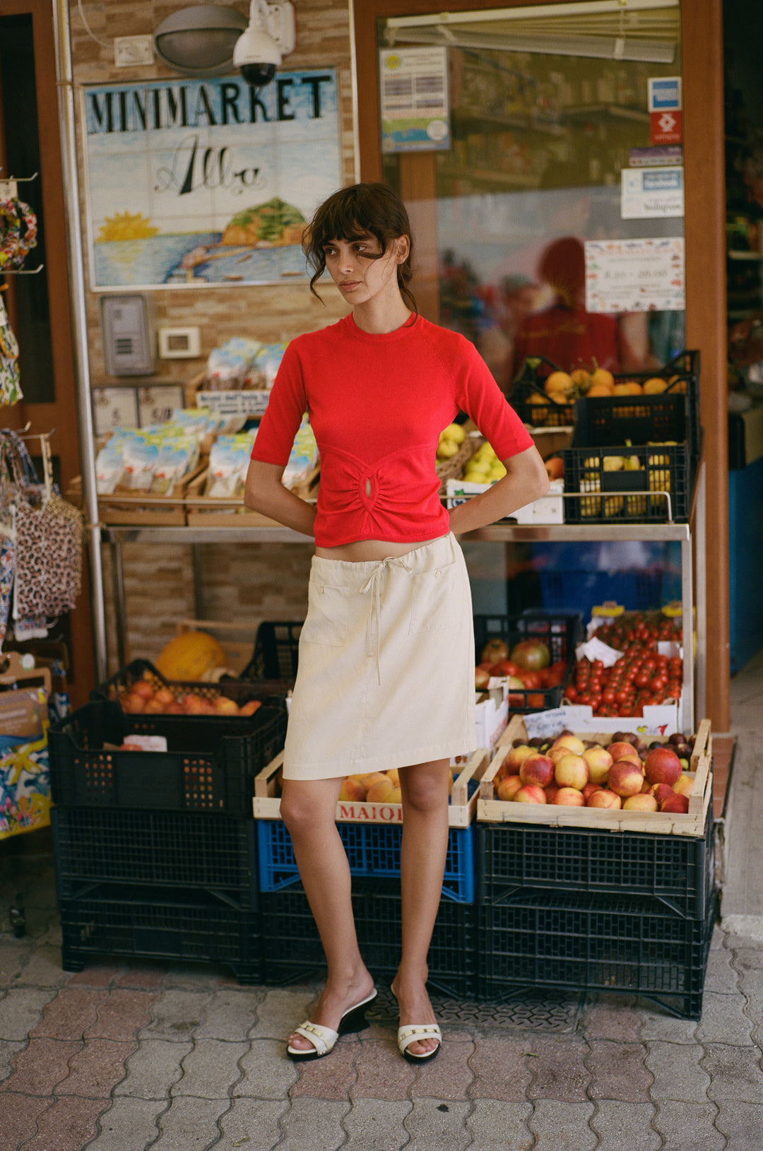 Thea Skirt | Beige alternate product view