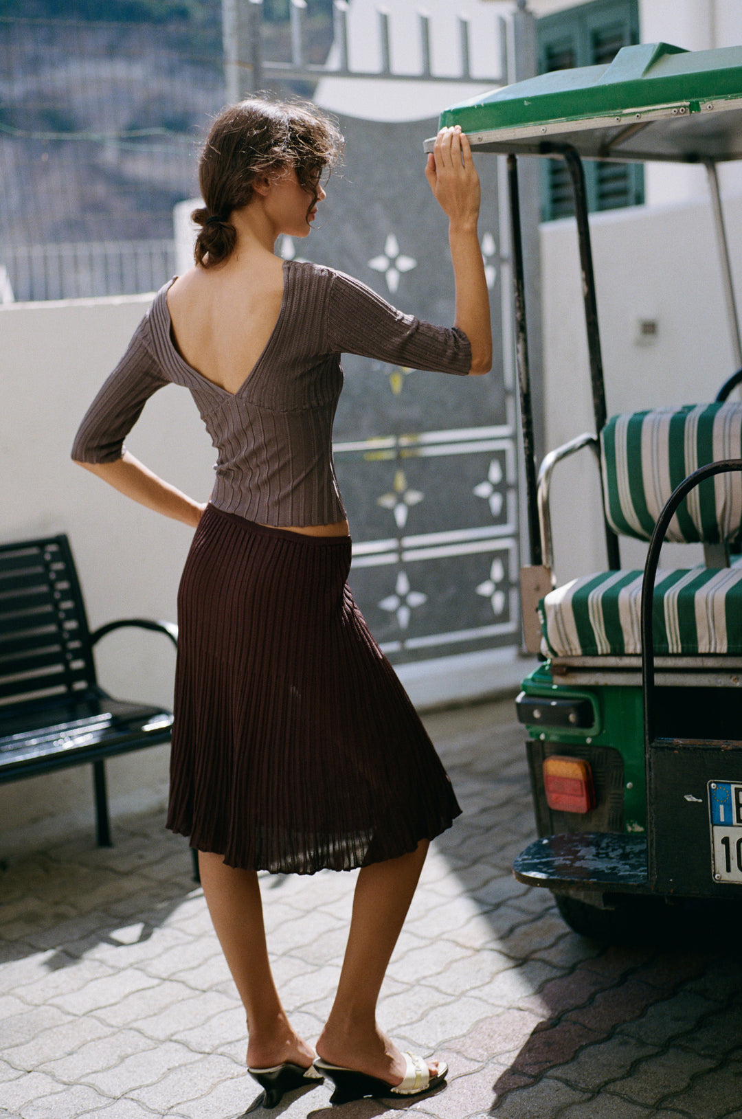 Veda Skirt | Chocolate alternate product view