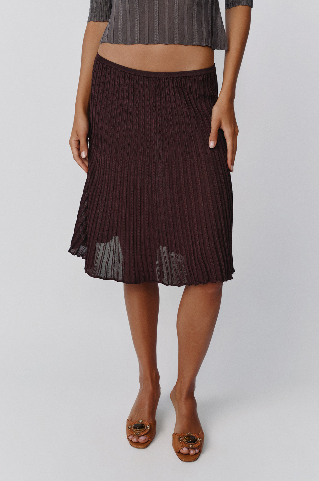 Veda Skirt | Chocolate alternate product view