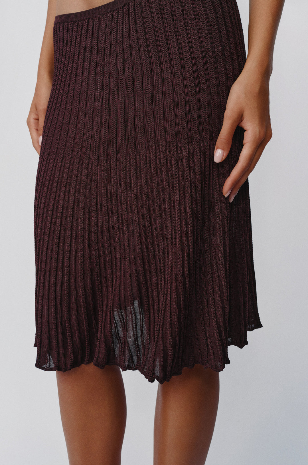 Veda Skirt | Chocolate alternate product view