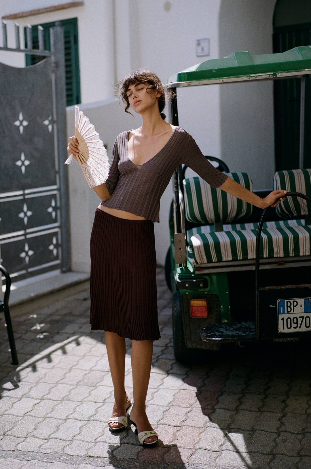 Veda Skirt | Chocolate alternate product view